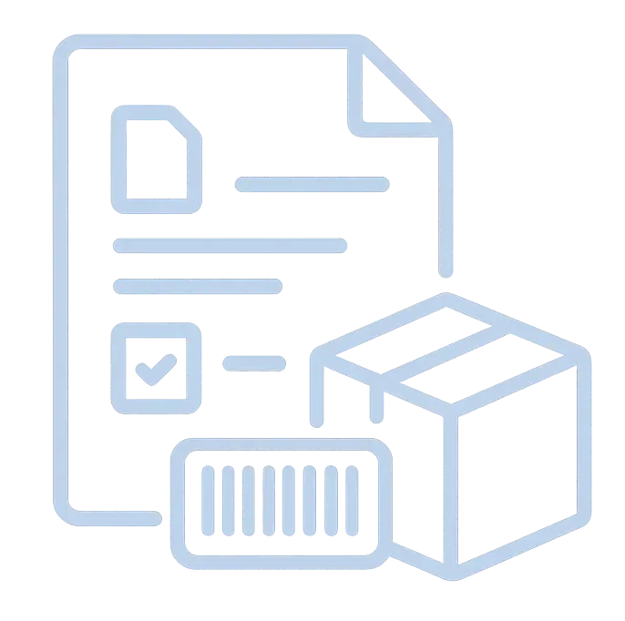 Symbol für digitale Dokumentation und Inventarisierung